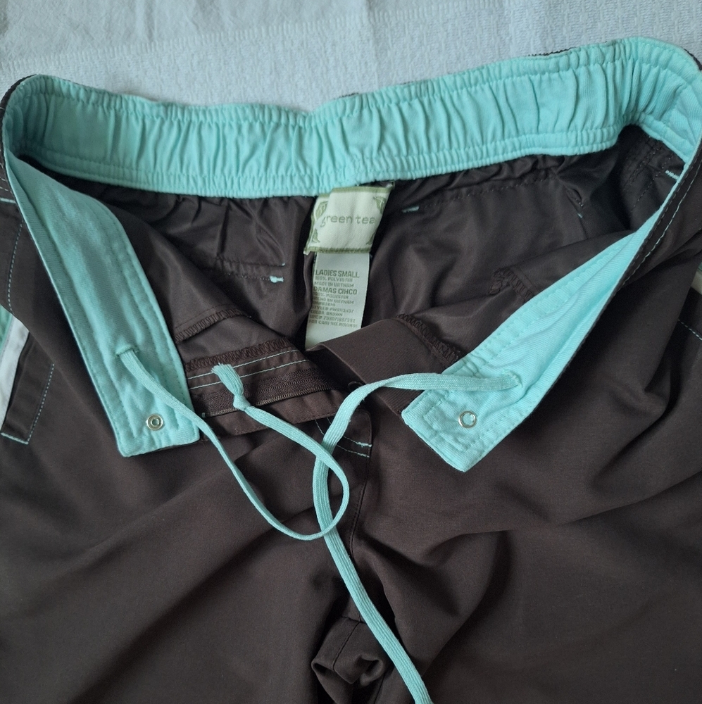 GreenTea Brown Wide Leg Pants with White Accents - Picture 7 of 10